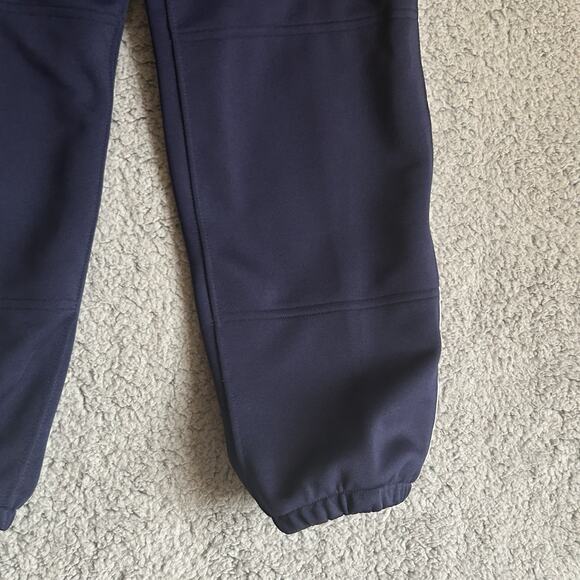 Mizuno Softball Pants Woman's Size Medium Elastic Bottom Navy Blue Athletic - Picture 8 of 15
